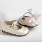 Εκρού Βαπτιστικά Παπούτσια "Φτερά Αγγέλου" everkid K573E