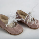 Ρόζ Βαπτιστικά Παπούτσια "Ρόζ Φτερά" everkid K574P