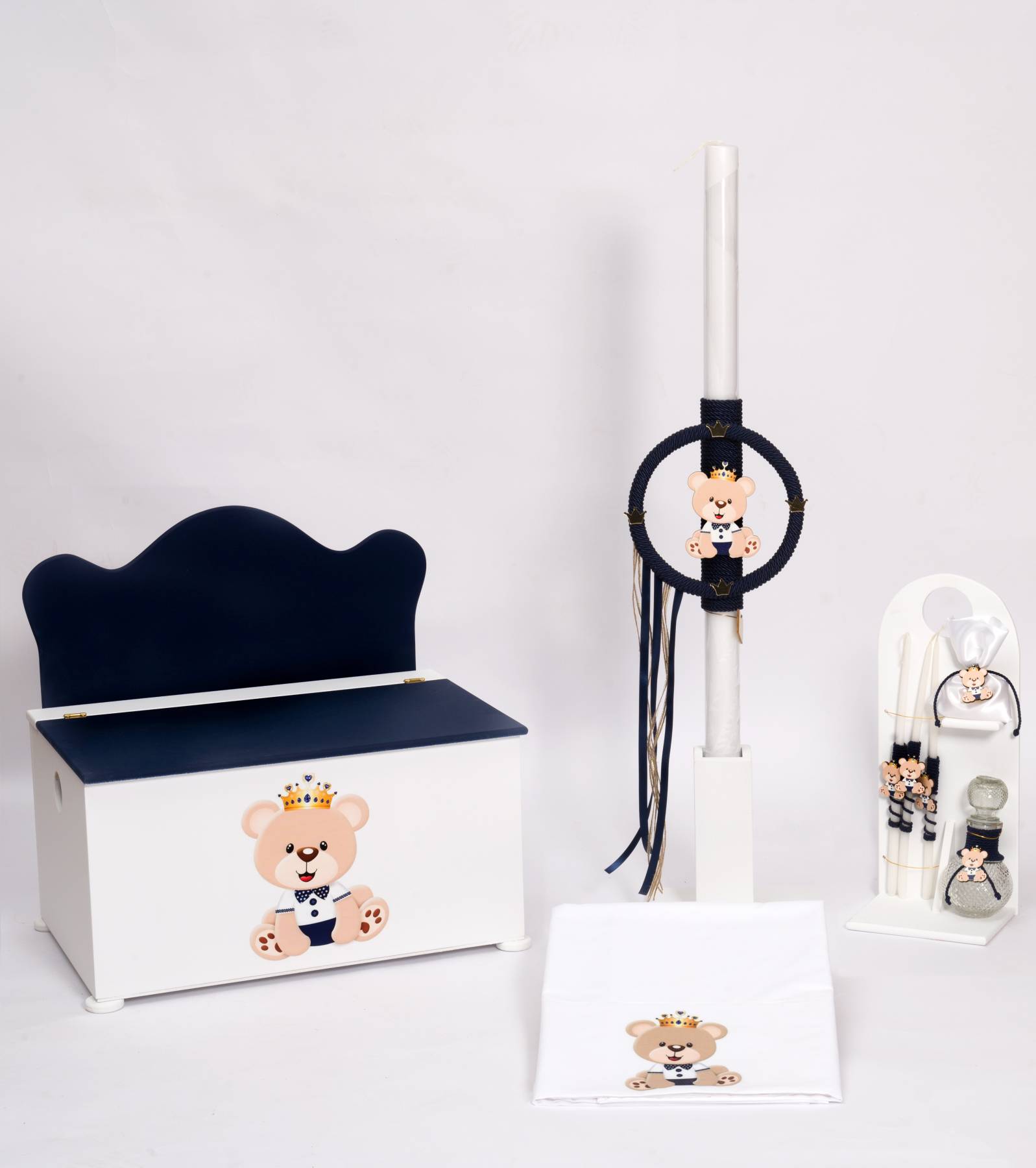 Πακέτα βάπτισης για αγόρι ΑΡΚΟΥΔΑΚΙ ΜΕ ΚΟΡΩΝΑ-Β&Β Πακέτα βάπτισης για αγόρι ΑΡΚΟΥΔΑΚΙ ΜΕ ΚΟΡΩΝΑ-Β&Β