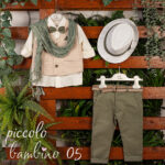 Αριστοκρατικό Βαπτιστικό Σετ "Piccolo Bambino 05 σε Αποχρώσεις του λαδί 960