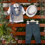 Αριστοκρατικό Βαπτιστικό Σετ "Piccolo Bambino 07 σε Αποχρώσεις του μπλε 960