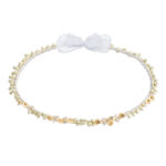 Επάργυρα Στέφανα Γάμου με Χρυσές Λεπτομέρειες και Λαμπερές Πέτρες nova ΚΣ138