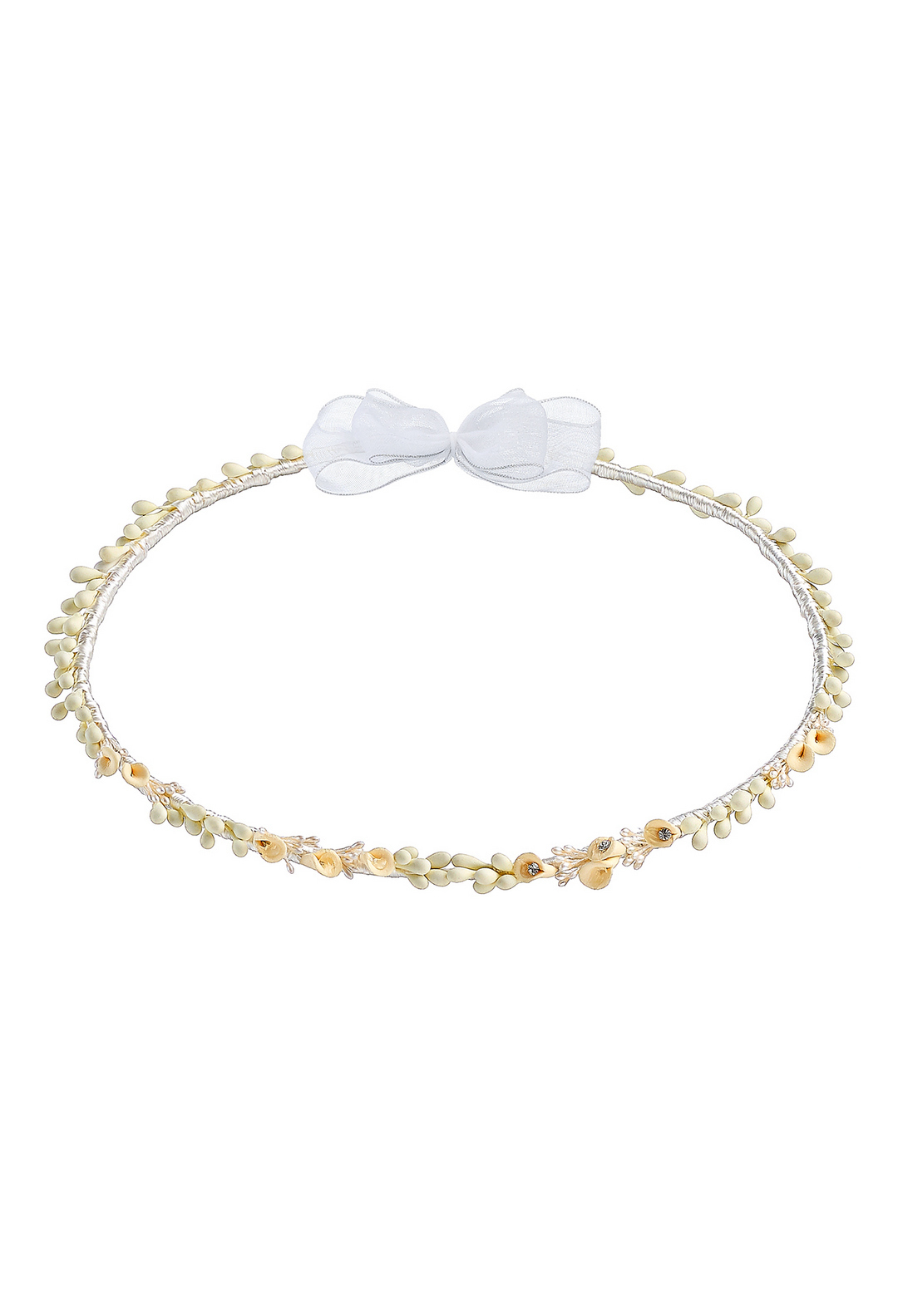 ΚΣ 138 Επάργυρα Στέφανα Γάμου με Χρυσές Λεπτομέρειες και Λαμπερές Πέτρες nova ΚΣ138 - Image 1