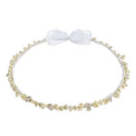 Επάργυρα Στέφανα Γάμου με Κρυστάλλινες και Πορσελάνινες Λεπτομέρειες novaΚΣ139