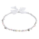 Επάργυρα Στέφανα Γάμου με Ρομαντικές Λεπτομέρειες από Πορσελάνη και Δαντέλα novaΚΣ147