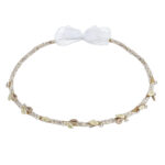 Επάργυρα Στέφανα Γάμου με Δαντέλα και Πέρλες novaΚΣ149