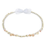 Επάργυρα Στέφανα Γάμου με Ρομαντικές Ανθοδέσμες novaΚΣ155