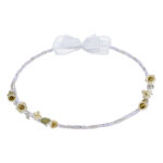 Επάργυρα Στέφανα Γάμου με Χρυσές Λεπτομέρειες και Λουλουδάτα Στοιχεία novaΚΣ181