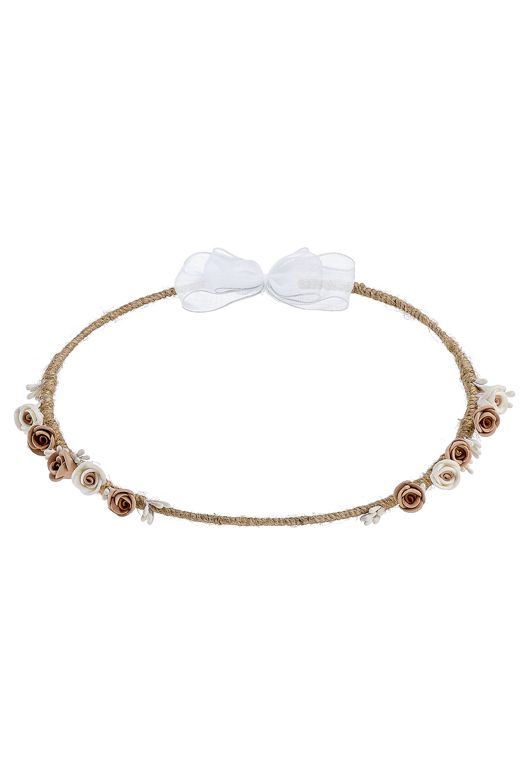 ΚΣ 188 Επάργυρα Στέφανα Γάμου με Ρουστίκ Λουλούδια: Φυσική Κομψότητα novaΚΣ188 - Image 1