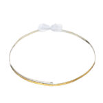 Επάργυρα Στέφανα Γάμου με Σφυρήλατο Δίχρωμο Σχέδιο novaΚΣ364