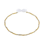 Επάργυρα Στέφανα Γάμου με Χρυσές Λεπτομέρειες και Στρας novaΚΣ366