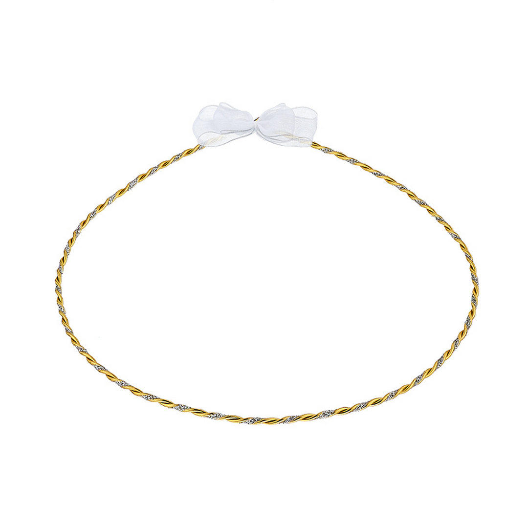 Δίχρωμα Πλεκτά Στέφανα Γάμου με Χρυσές και Ασημένιες Λεπτομέρειες novaΚΣ370 Δίχρωμα Πλεκτά Στέφανα Γάμου με Χρυσές και Ασημένιες Λεπτομέρειες novaΚΣ370 - Image 1