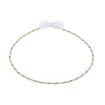 Κλασικά Δίχρωμα Στέφανα Γάμου με Πλεχτό Σχέδιο novaΚΣ371