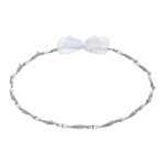 Επαργυρωμένα Στέφανα Γάμου με Στριφτό Διάκοσμο και Διακριτικές Πέτρες novaΚΣ409