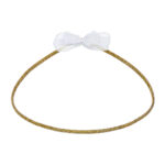 Επάργυρα Στέφανα Γάμου με Χρυσαφένια Λεπτομέρεια και Λευκή Οργάντζα novaΚΣ426