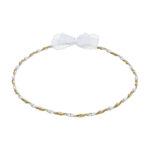 Επάργυρα Στέφανα Γάμου με Διπλό Στριφτό Σχέδιο σε Χρυσή & Ασημένια Απόχρωση novaΚΣ439