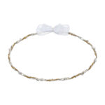 Επάργυρα Δίχρωμα Πλεκτά Στέφανα Γάμου με Λαμπερά Στοιχεία: Αέρινη Κομψότητα novaΚΣ 467