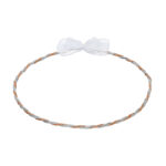 Επάργυρα Δίχρωμα Στέφανα Γάμου με Απαλή Πλέξη: Αέρινη Ρομαντικότητα novaΚΣ 485