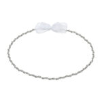 Επάργυρα Ρομαντικά Στέφανα Γάμου με Διακοσμητικά Στρας & Σατέν Κορδέλα novaΚΣ 490