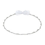 Επάργυρα Ρομαντικά Στέφανα Γάμου με Διακριτικό Σχέδιο & Σατέν Κορδέλα novaΚΣ 491