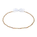 Επάργυρα Ρομαντικά Στέφανα Γάμου με Διακριτικό Σχέδιο & Σατέν Κορδέλα novaΚΣ 526