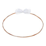 Επάργυρα Στέφανα Γάμου με Λεπτή Χάλκινη Λεπτομέρεια και Διάφανο Φιόγκο NOVAΚΣ 543