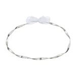 Επάργυρα Στέφανα Γάμου με Στριφτή Επάργυρη Λεπτομέρεια και Διάφανο Φιόγκο NOVAΚΣ544