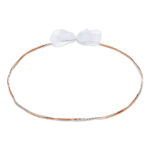 Επάργυρα Χειροποίητα Στέφανα Γάμου KS559 με Φιόγκο Οργάντζας