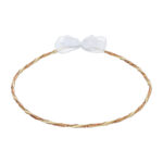 Κλασικά Επάργυρα Στέφανα Γάμου με Λευκό Φιόγκο novaΚΣ787