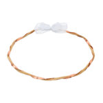 Κλασικά Επάργυρα Στέφανα Γάμου με Λευκό Φιόγκο novaΚΣ817