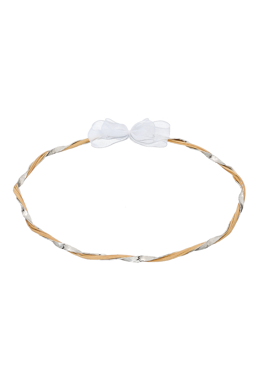 Κλασικά Επάργυρα Στέφανα Γάμου με Λευκό Φιόγκο novaΚΣ819 Κλασικά Επάργυρα Στέφανα Γάμου με Λευκό Φιόγκο novaΚΣ819 - Image 1