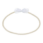 Στέφανα Γάμου με Μαργαριτάρια και Λευκό Φιόγκο novaΚΣ900