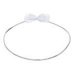 Κλασικά Επάργυρα Στέφανα Γάμου με Λευκό Φιόγκο nova ΚΣ916