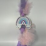 Λαμπάδες Πασχαλινές - Χειροποίητη με Ουράνιο Τόξο & Φτερά - Image 2