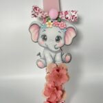 Πασχαλινή λαμπάδα για κορίτσι Ονειρικός γλυκούλης ελέφαντας-ΧΕΙΡΟΠΟΙΗΤΗ - Image 2