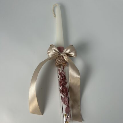 Πασχαλινή λαμπάδα Κομψότητα σε Χρυσές Νότες- ΧΕΙΡΟΠΟΙΗΤΗ