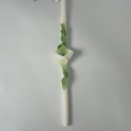 Πασχαλινή λαμπάδα για κορίτσι Κάλλας της Αγνότητας" 🌿🤍ΧΕΙΡΟΠΟΙΗΤΗ