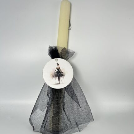 Πασχαλινή λαμπάδα για κορίτσι Η Αρμονία του Μαύρου Κύκνου" 🖤✨ΧΕΙΡΟΠΟΙΗΤΗ