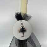 Πασχαλινή λαμπάδα για κορίτσι Η Αρμονία του Μαύρου Κύκνου" 🖤✨ΧΕΙΡΟΠΟΙΗΤΗ - Image 2