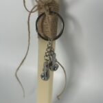 Πασχαλινή λαμπάδα για αγόρι μπρελόκ γάντια του box Χειροποίητη - Image 2