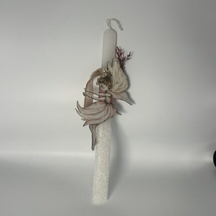 Πασχαλινή Λαμπάδα για κορίτσι με Νεράιδα -ΧΕΙΡΟΠΟΙΗΤΗ