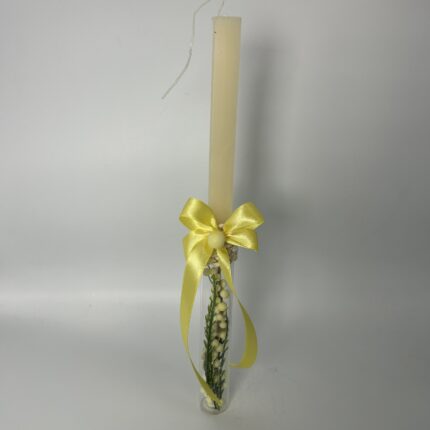 Πασχαλινή Λαμπάδα σε γυάλινο σωλήνα για κορίτσι χειροποίητη