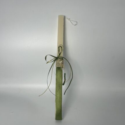 Πασχαλινή Λαμπάδα "Ελιά και Άνοιξη" για κορίτσι με δώρο κόσμημα χειροποίητη