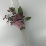 Πασχαλινή λαμπάδα με λουλούδια-ΧΕΙΡΟΠΟΙΗΤΗ - Image 2