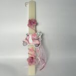 Πασχαλινή λαμπάδα για κορίτσι με βέσπα-Χειροποίητη