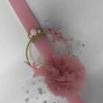 Πασχαλινή λαμπάδα για κορίτσι με λουλούδια κ κύκνο-Χειροποίητη - Image 2