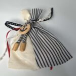 Ναυτική Μπομπονιέρα Βάπτισης για Αγόρι με Ριγέ Σχέδιο και Άγκυρα