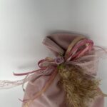 Ρομαντική Βελούδινη Μπομπονιέρα Βάπτισης σε Ροζ Αποχρώσεις - Image 2