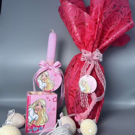 Πασχαλινή Λαμπάδα Barbie με Μολυβοθήκη – Ρομαντικό Δώρο για Κορίτσια!
