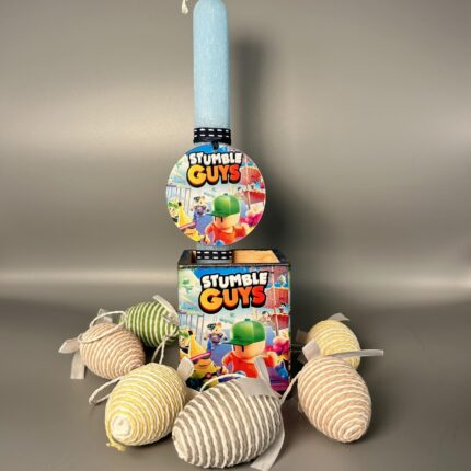 Πασχαλινή Λαμπάδα & Μολυβοθήκη "Stumble Guys"